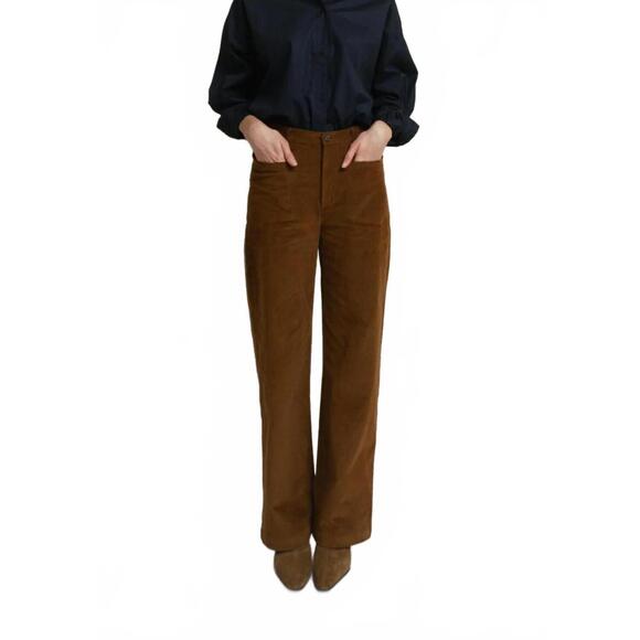 NEW PAPER LABEL wilma corduroy trouser in tobacco - Picture 2 of 2